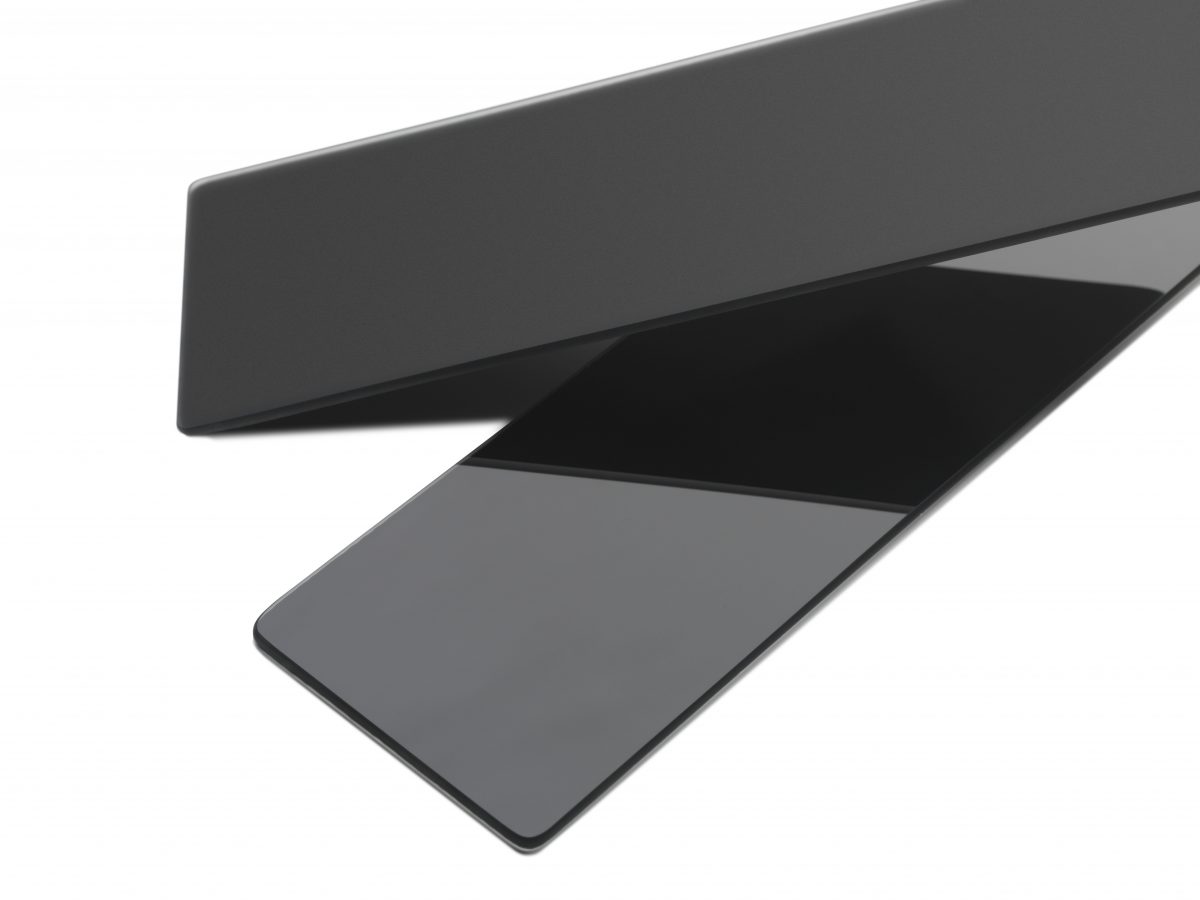 Glasmuster ELEMENTO Schwarz matt